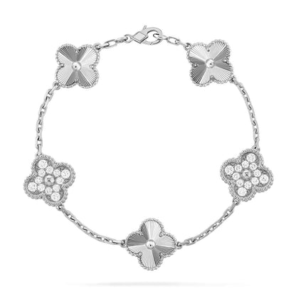 [Royal&Vicky]LUCKY CLOVER 5-MOTIF BRACELET - LASER COLLECTION