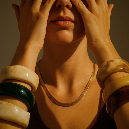[Royal&Vicky]Julianna Sculpted Autumn Bangles