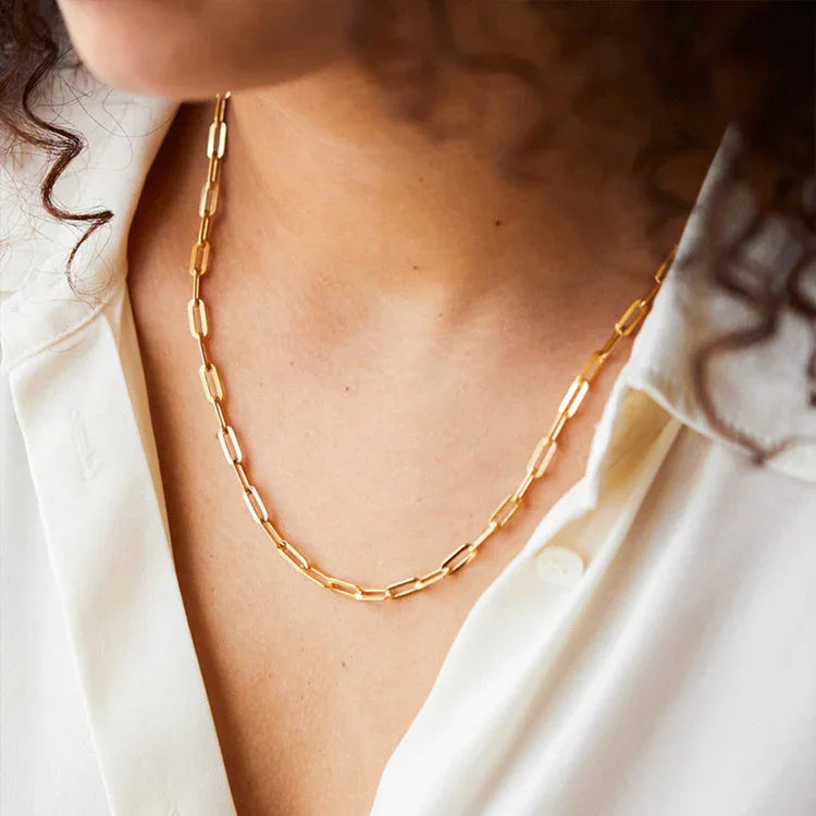 [Royal&Vicky]Amber Gold Chain Necklace