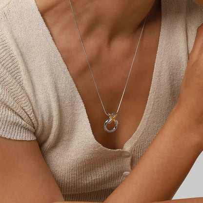 [Royal&Vicky]Mirabelle Ring Knot Necklace