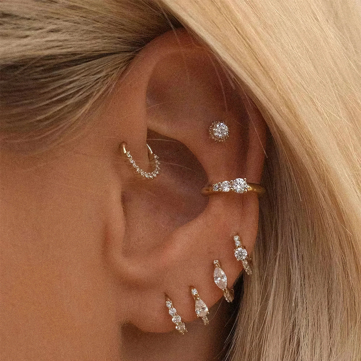 [Royal&Vicky]Mariah Mini Diamond Hoops
