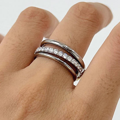 [Royal&Vicky]Desiree Stacked Diamond Ring