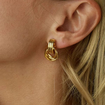 [Royal&Vicky]Luna Layered Hoop Earrings