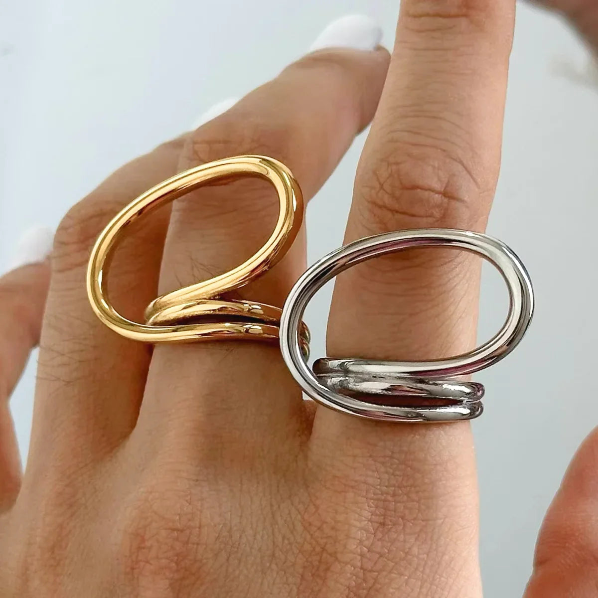 [Royal&Vicky]Meri Contemporary Gold Ring
