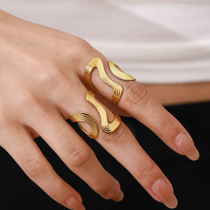 [Royal&Vicky]Vivi Twisted Band Gold Ring