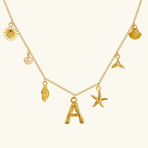 [Royal&Vicky]Avaria Ocean Initial Necklace