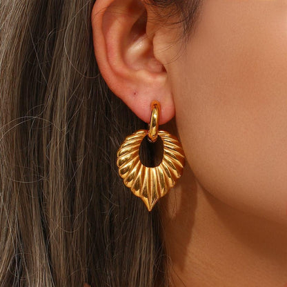 [Royal&Vicky]Penelope Leaf Earrings