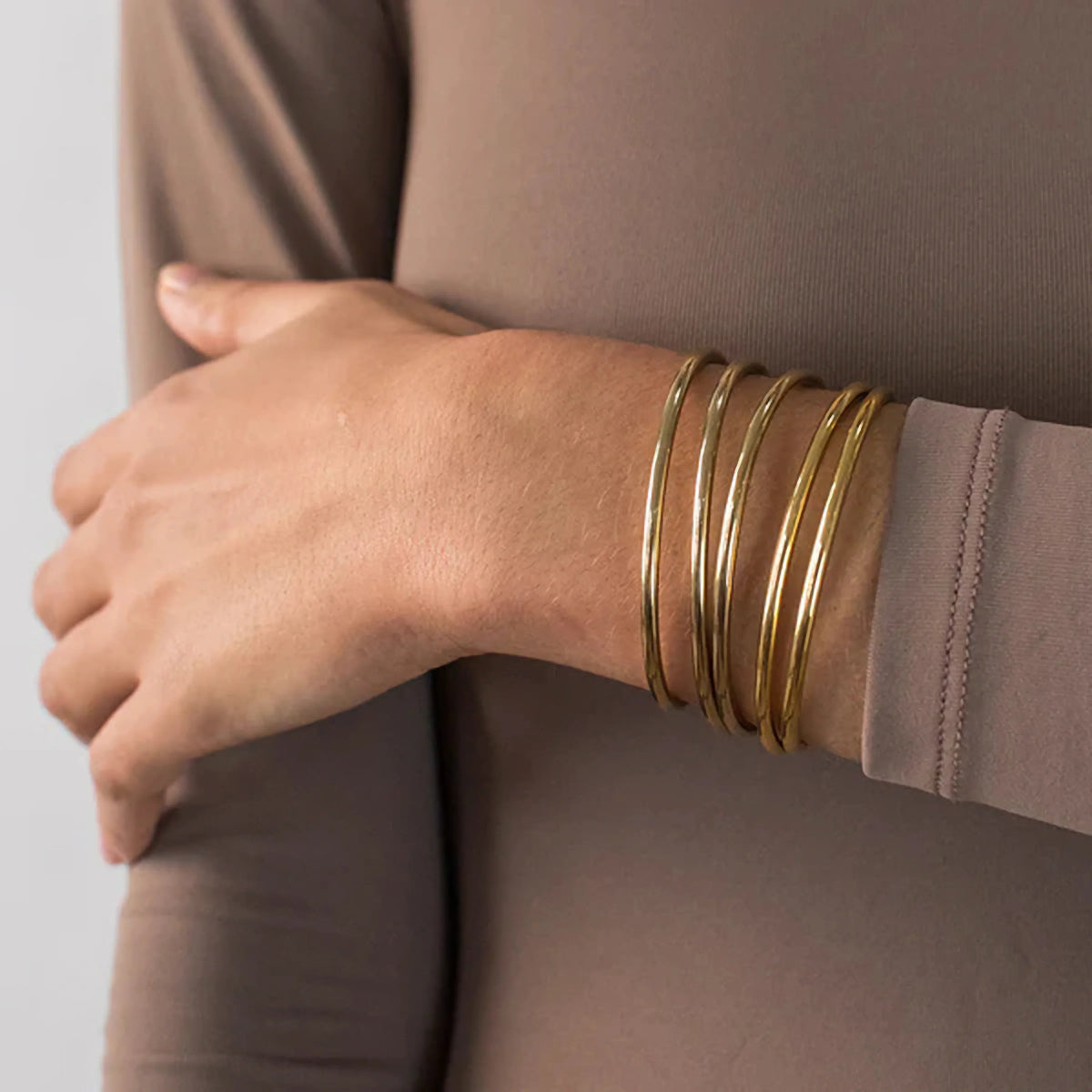 [Royal&Vicky]Shannon Gold Bangle Set