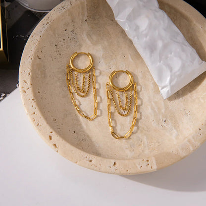 [Royal&Vicky]Alaina Link Chain Hoops