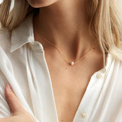 [Royal&Vicky]Isla Gold Pearl Necklace