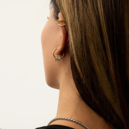 [Royal&Vicky]Rosiel Gold Ear Cuff Earrings