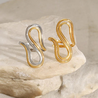 [Royal&Vicky]Halle Abstract Gold Ring
