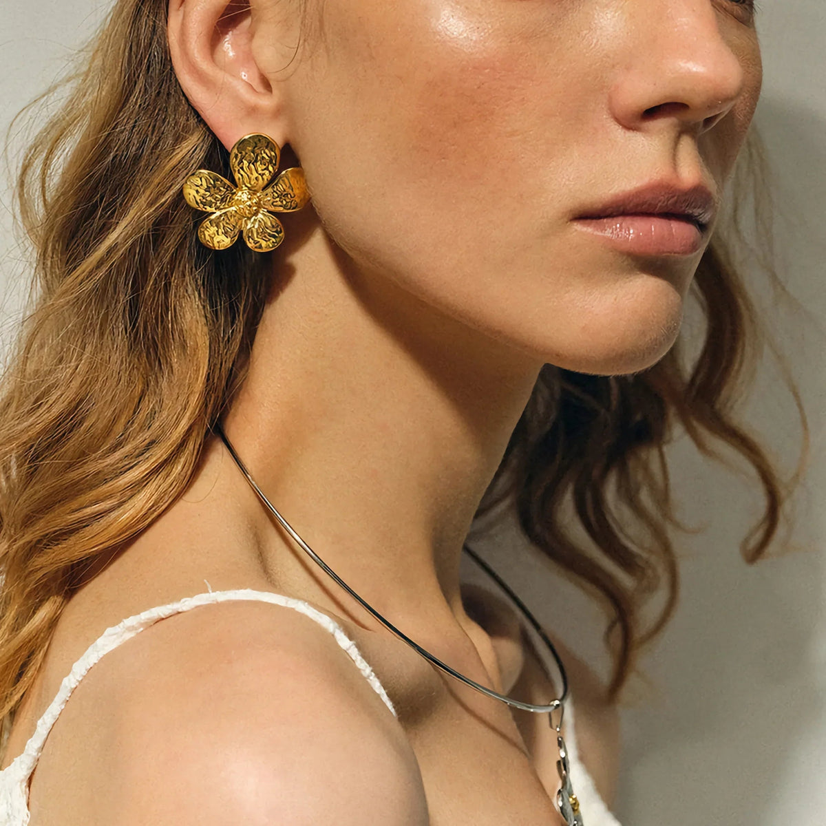[Royal&Vicky]Daisy Gold Earrings