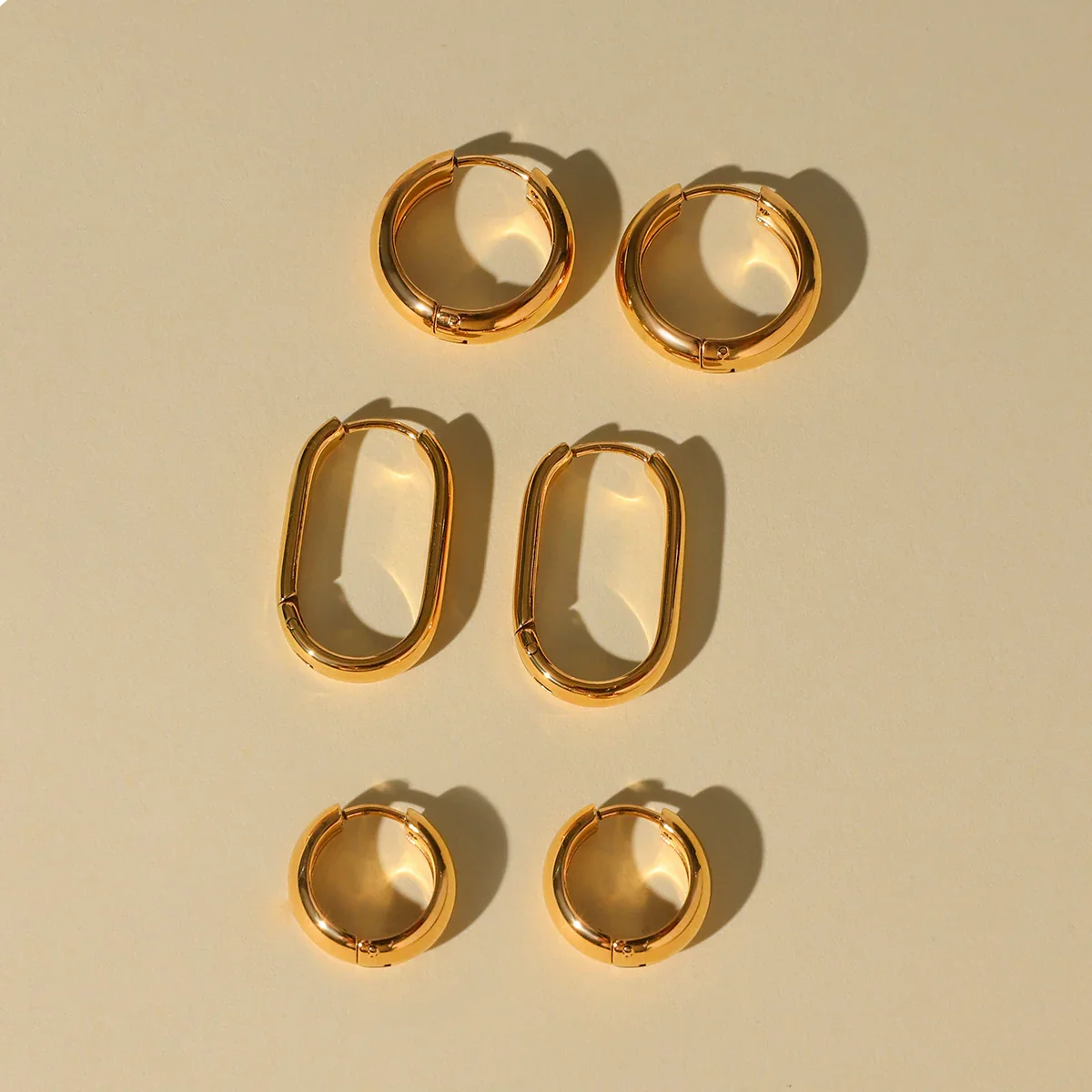 [Royal&Vicky]Clarabelle Staple Gold Hoops Bundle