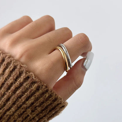 [Royal&Vicky]Miley Gold & Silver Layered Rings