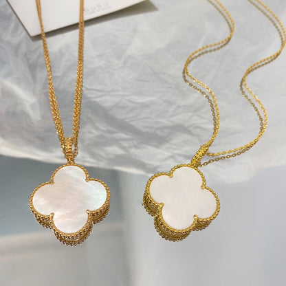 [Royal&Vicky]CLOVER 25MM MOP LARGE PENDANT NECKLACE