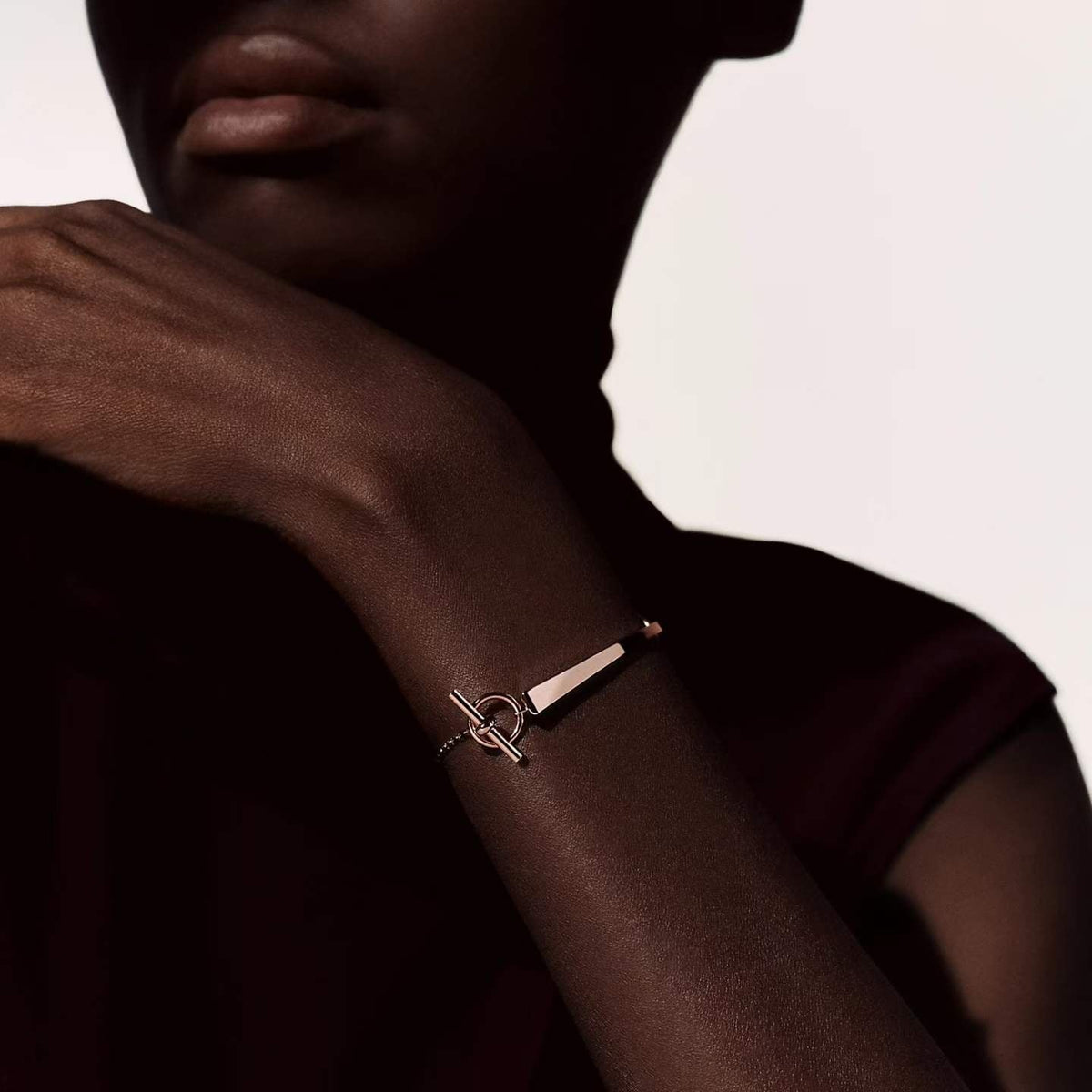 [Royal&Vicky]CLOU DE FORGE BRACELET WITH SQUARE CONE STUDS