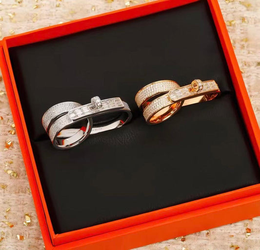 [Royal&Vicky]NEW STYLE FULL CIRCLE DOUBLE DIAMOND RING