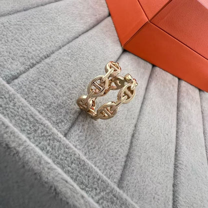 [Royal&Vicky]GLOSSY FINISH SQUARE COMBINATION DOUBLE-LAYER PIG NOSE RING
