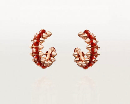 [Royal&Vicky]CLASH COLLECTION AGATE CHALCEDONY STUD EARRINGS