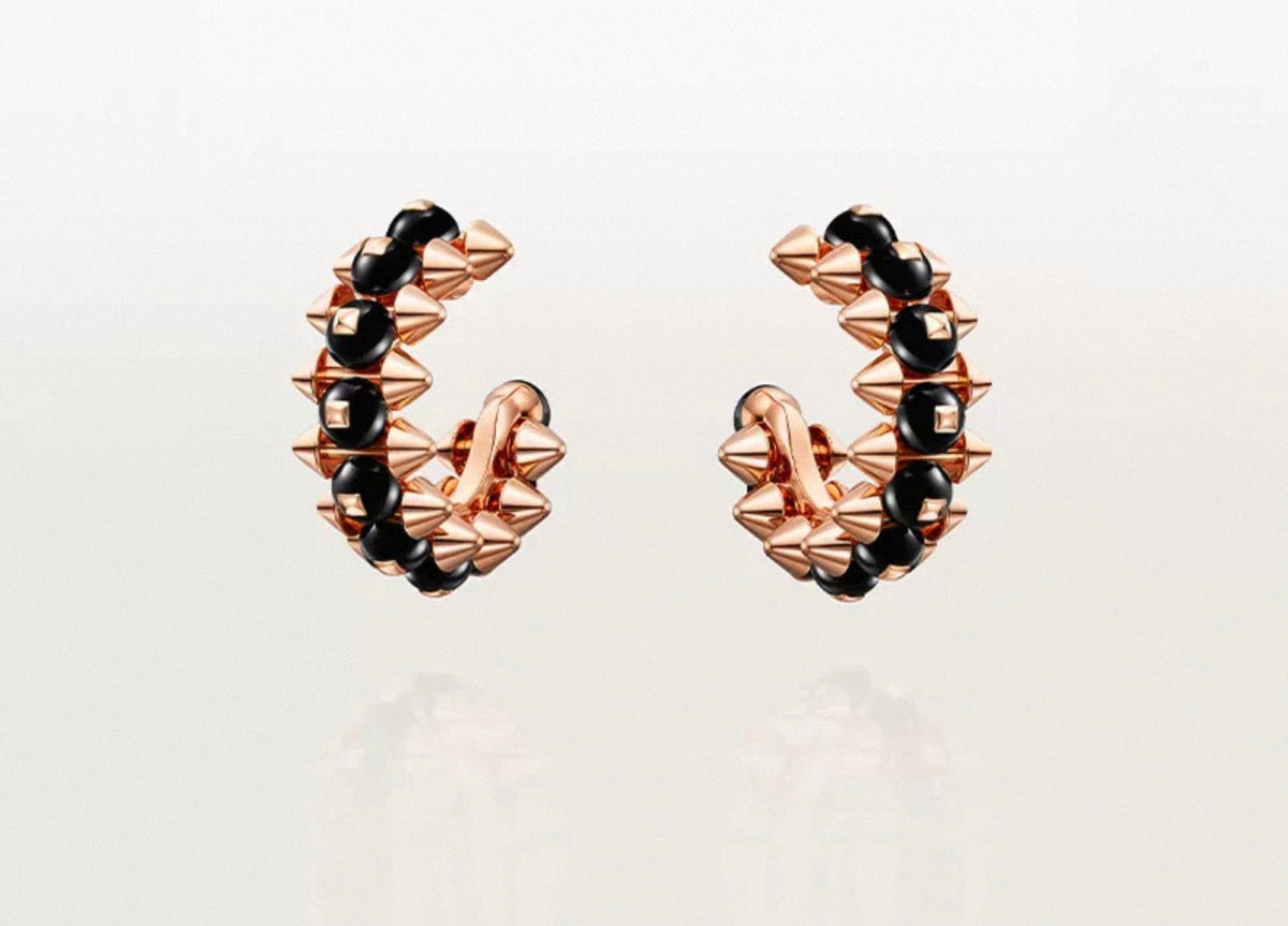 [Royal&Vicky]CLASH COLLECTION AGATE CHALCEDONY STUD EARRINGS