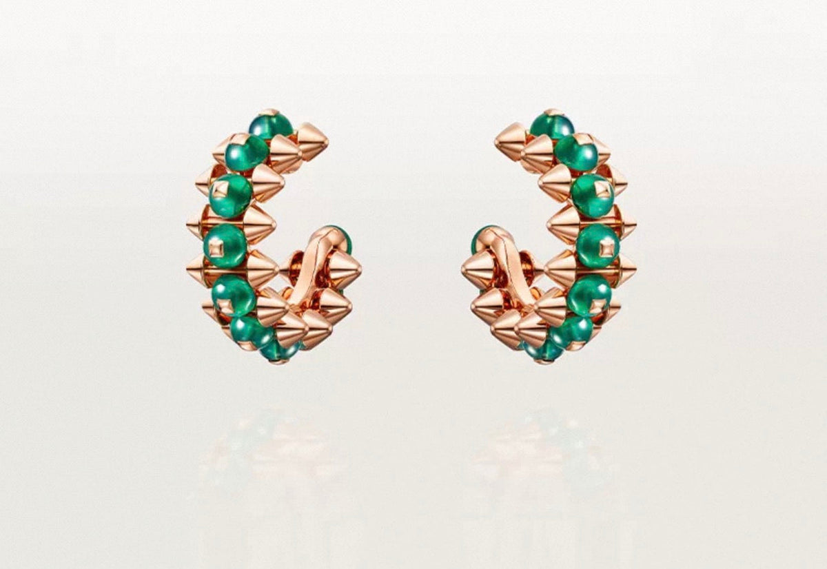 [Royal&Vicky]CLASH COLLECTION AGATE CHALCEDONY STUD EARRINGS