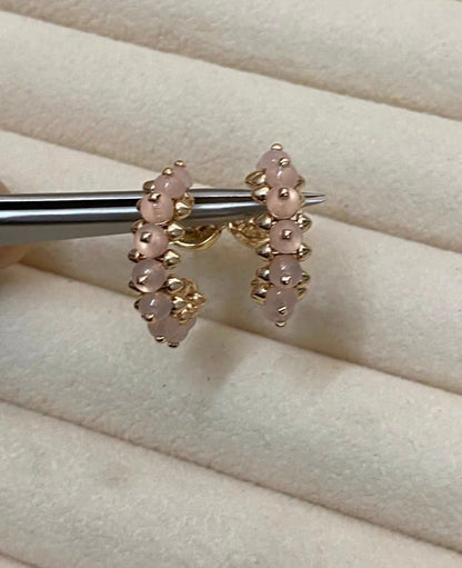 [Royal&Vicky]CLASH COLLECTION AGATE CHALCEDONY STUD EARRINGS