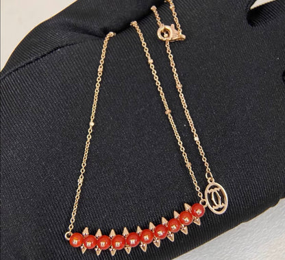 [：Royal&Vicky]CLASH COLLECTION AGATE CHALCEDONY STUD NECKLACE
