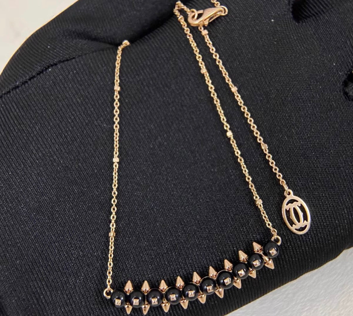 [：Royal&Vicky]CLASH COLLECTION AGATE CHALCEDONY STUD NECKLACE