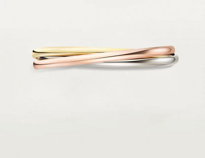 [Super-r13]TRINITY COLLECTION CLASSIC THREE-COLOUR GOLD TRIPLE BAND BANGLE