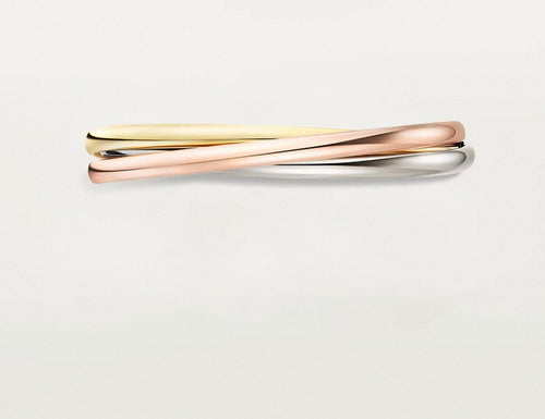 [Super-r13]TRINITY COLLECTION CLASSIC THREE-COLOUR GOLD TRIPLE BAND BANGLE