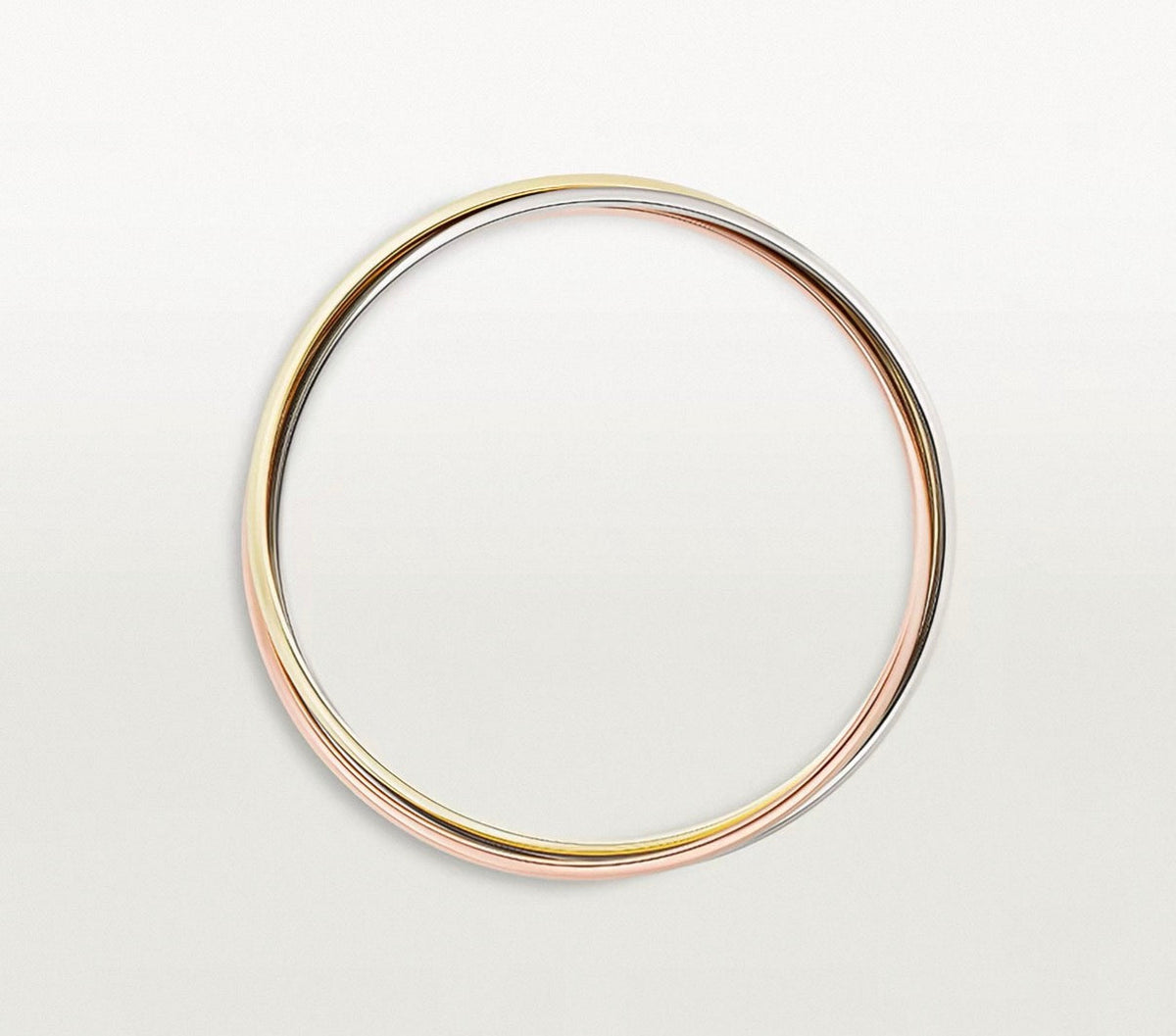 [Super-r13]TRINITY COLLECTION CLASSIC THREE-COLOUR GOLD TRIPLE BAND BANGLE