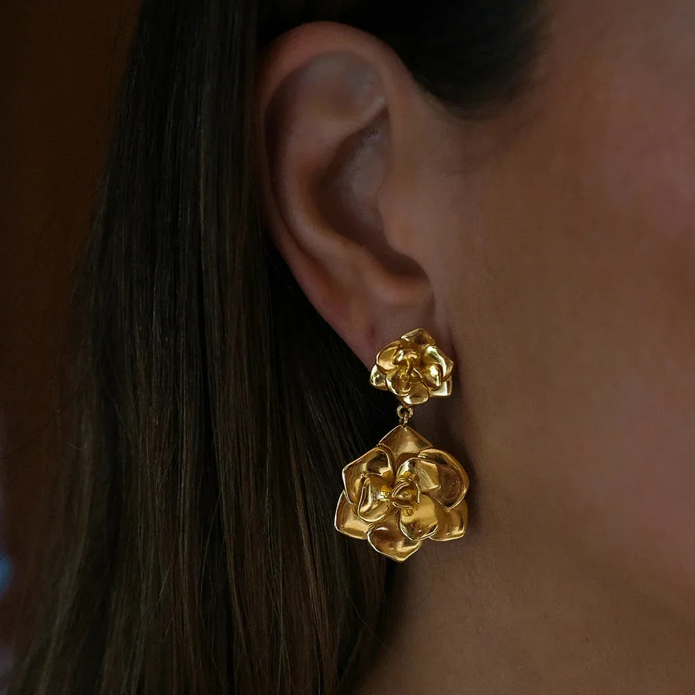 [Royal&Vicky]Thelma Gold Earrings