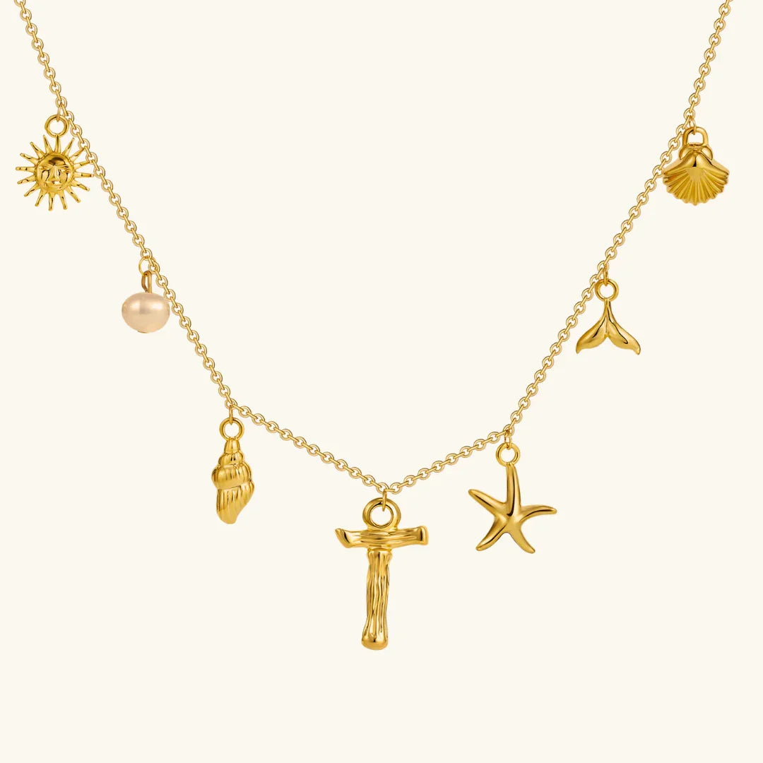 [Royal&Vicky]Avaria Ocean Initial Necklace