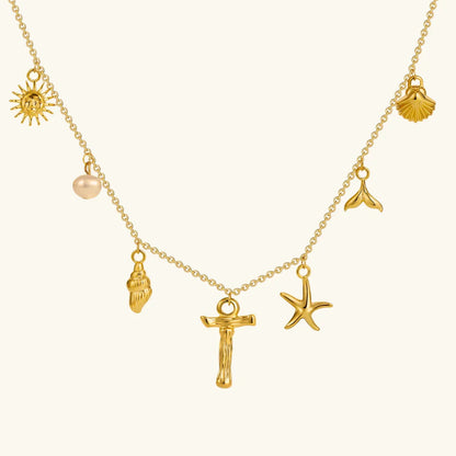 [Royal&Vicky]Avaria Ocean Initial Necklace