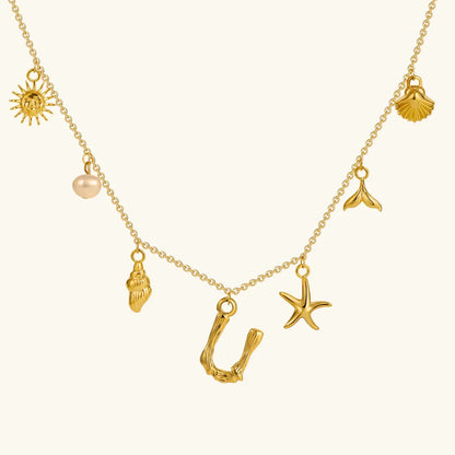 [Royal&Vicky]Avaria Ocean Initial Necklace