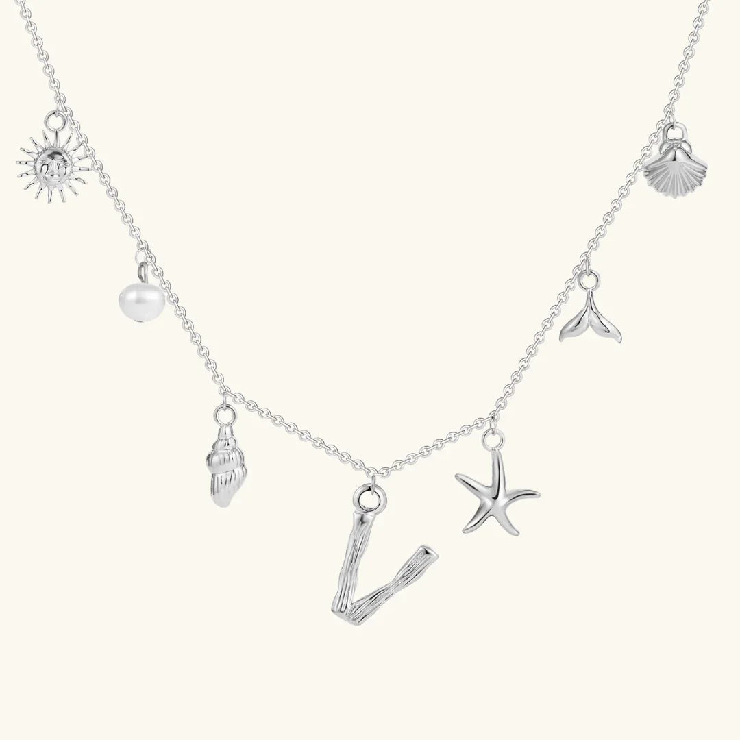 [Royal&Vicky]Avaria Ocean Initial Necklace