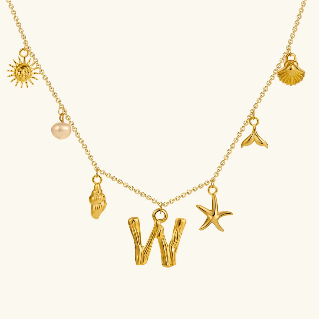 [Royal&Vicky]Avaria Ocean Initial Necklace