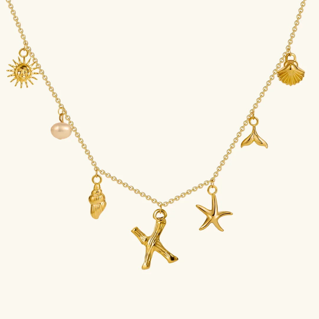 [Royal&Vicky]Avaria Ocean Initial Necklace