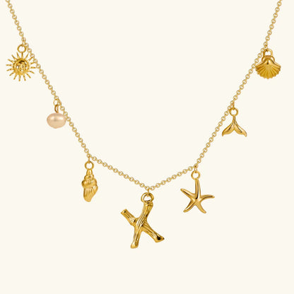 [Royal&Vicky]Avaria Ocean Initial Necklace