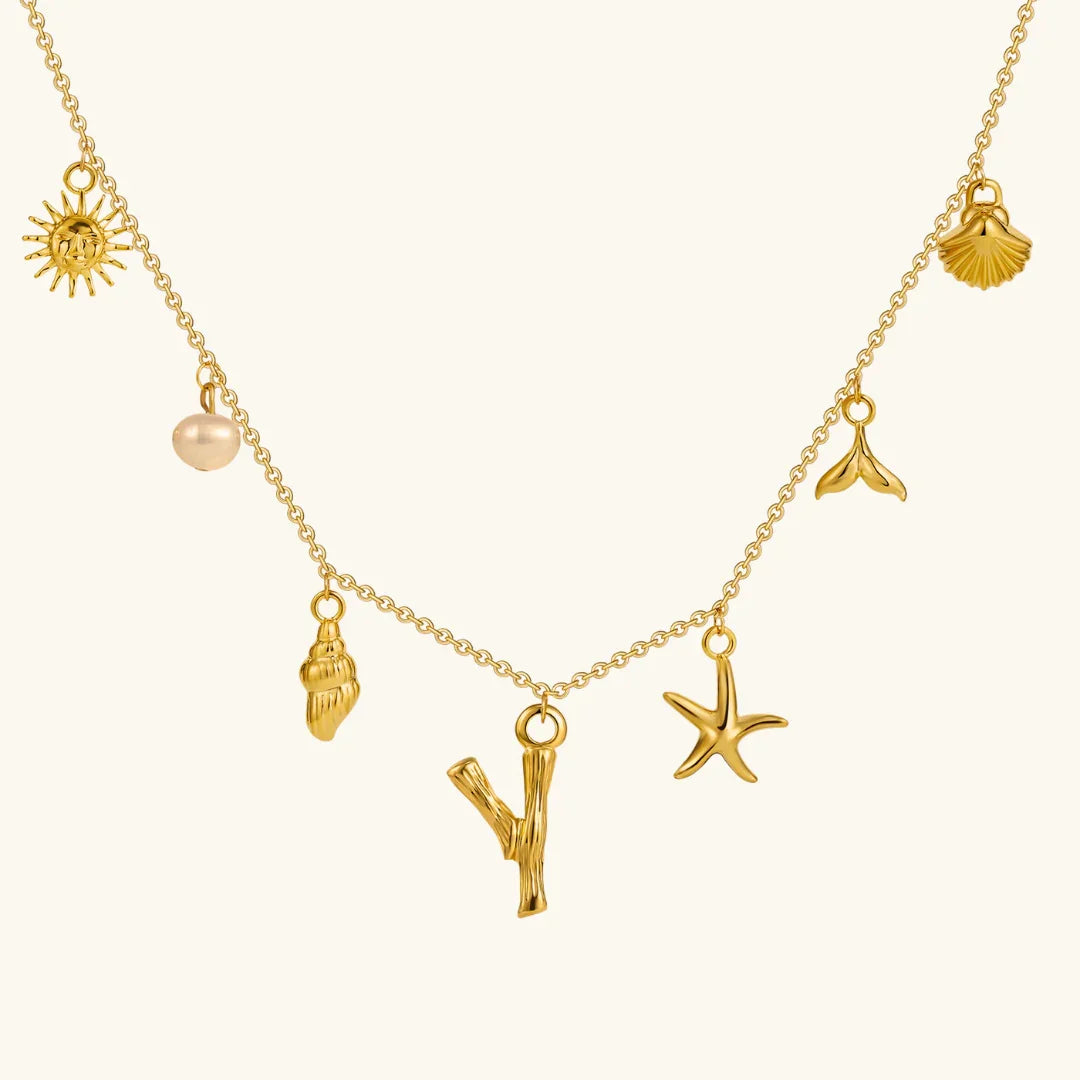 [Royal&Vicky]Avaria Ocean Initial Necklace