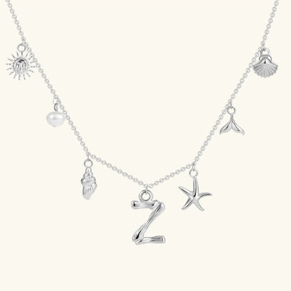 [Royal&Vicky]Avaria Ocean Initial Necklace