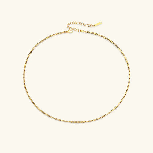 [Royal&Vicky]Danica Box Chain Gold Necklace