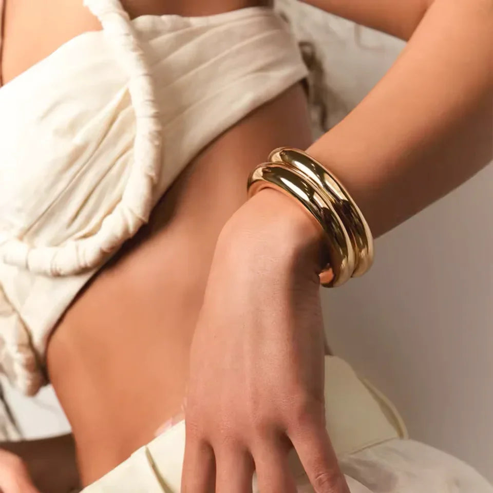 [Royal&Vicky]Lina Glatter Goldarmreif