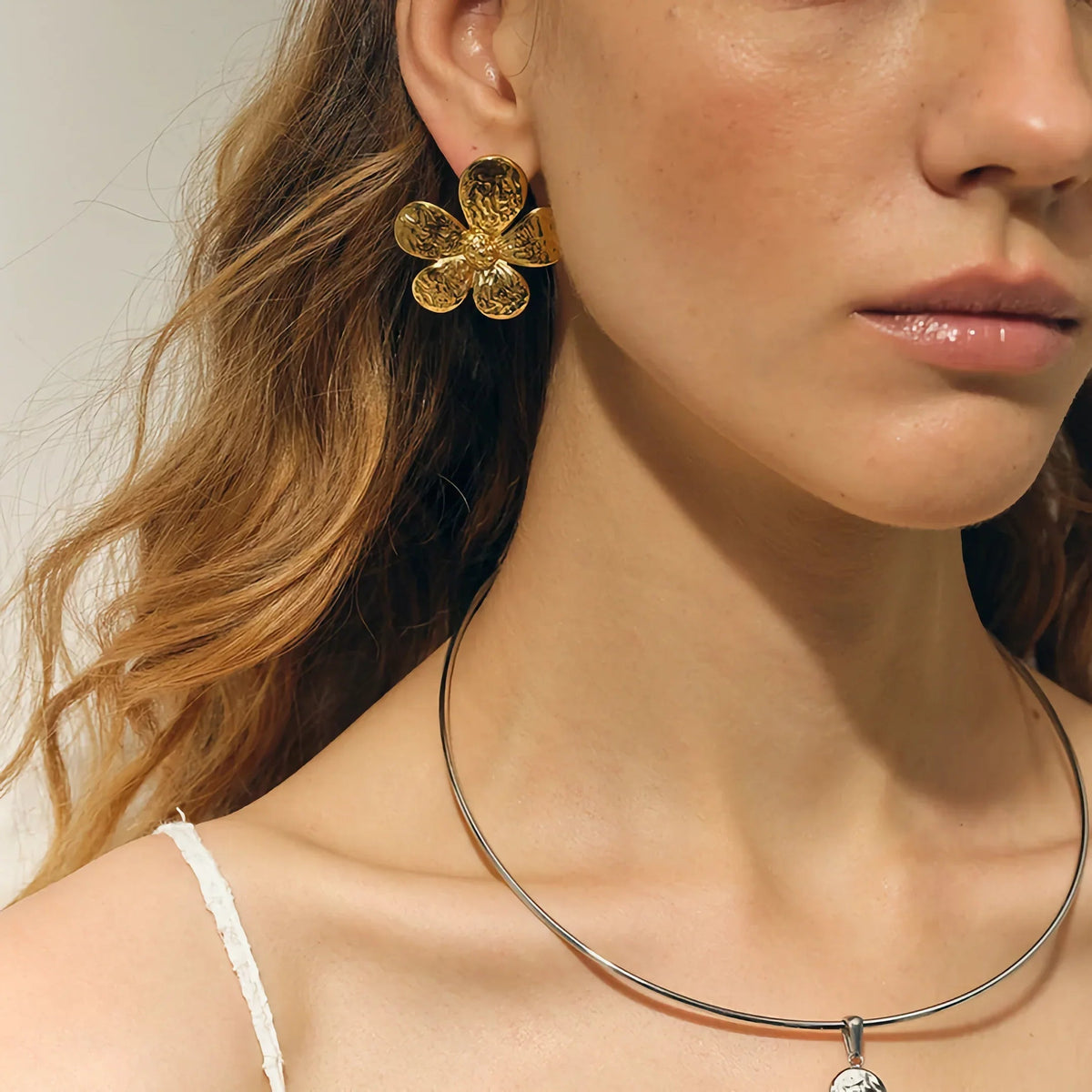 [Royal&Vicky]Daisy Gold Earrings