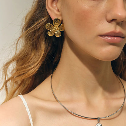 [Royal&Vicky]Daisy Gold Earrings