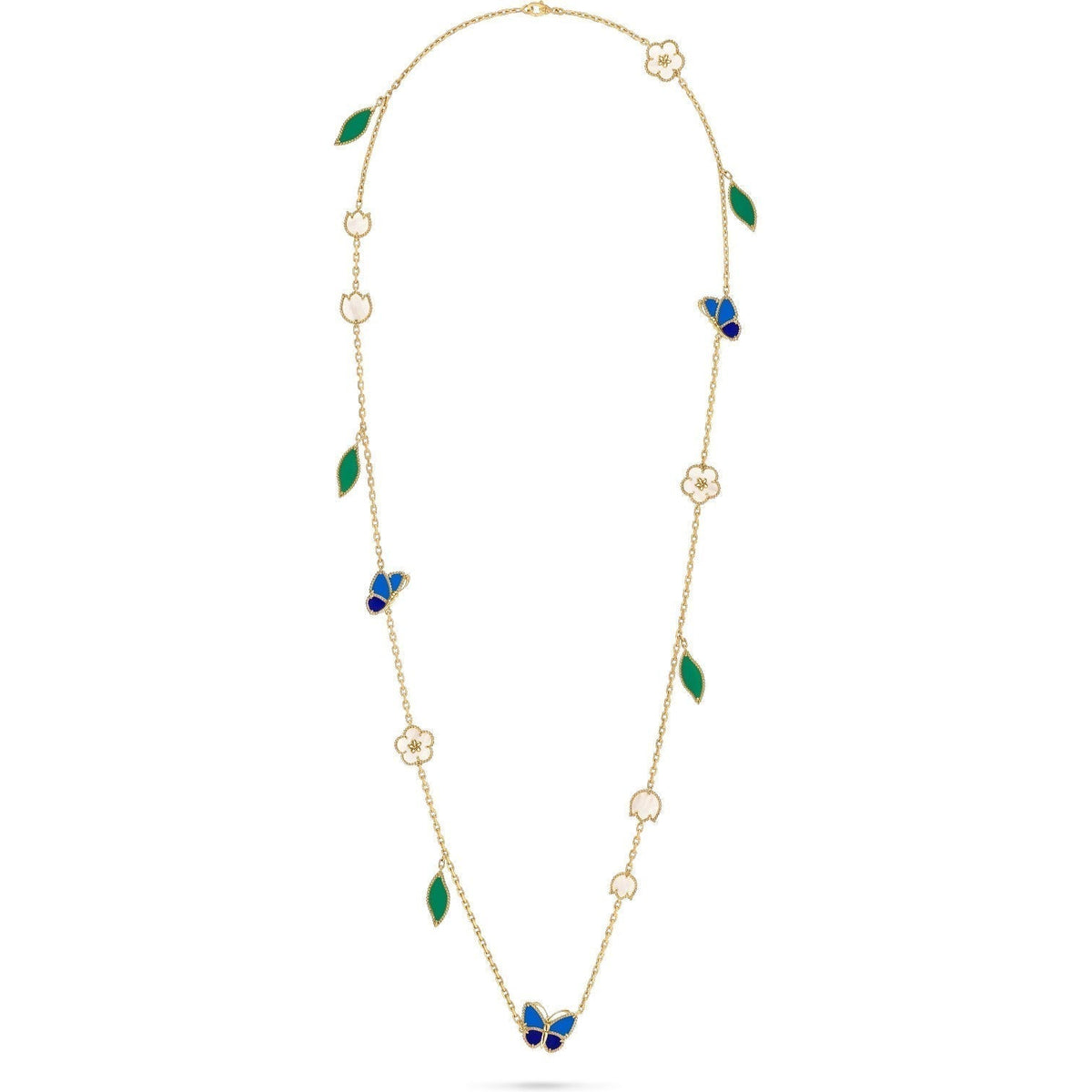 [Royal&Vicky]LUCKY SPRING BUTTERFLY 15 FLOWER NECKLACE