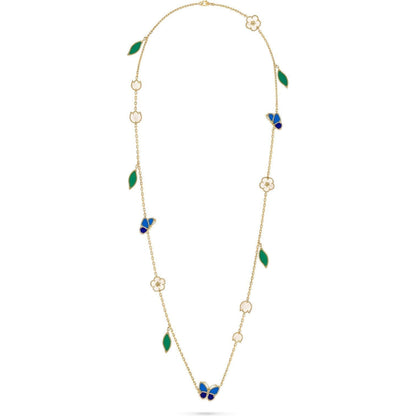 [Royal&Vicky]LUCKY SPRING BUTTERFLY 15 FLOWER NECKLACE