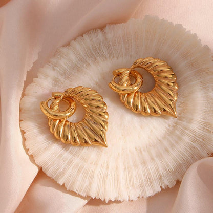 [Royal&Vicky]Penelope Leaf Earrings