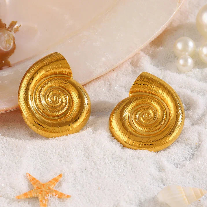 [Royal&Vicky]Nauticia Gold Shell Earrings